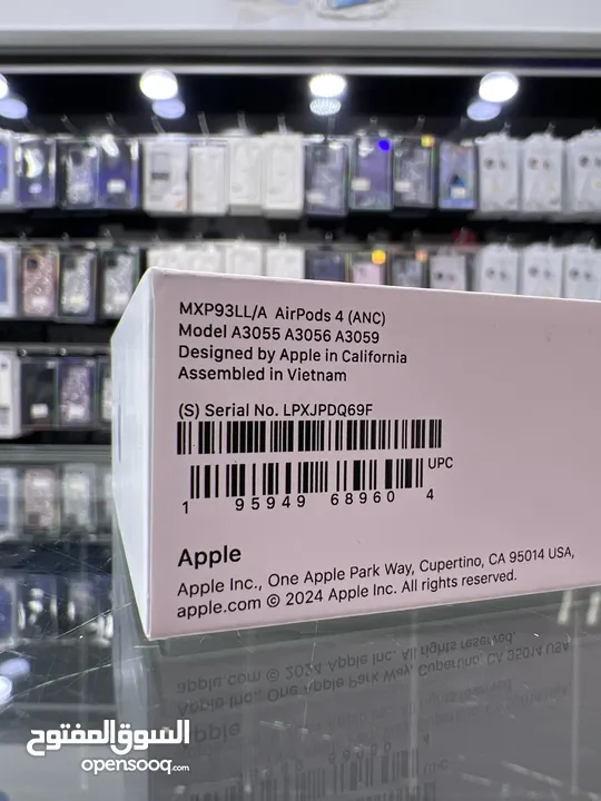Apple AirPods 4 ANC ( NEW 2024 ) سماعات ابل الجيل الرابع بخاصية ANC الجديدة كليا  جديدة مكفول APPLE