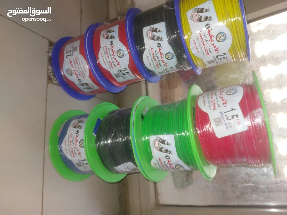 للبيع بواقي ڤيلا بسعر لقطه 10 لفف سلك كهرباء نحاس مستورد مصمط 7 طرف اصلي بالباركود خامه ممتازه جداً