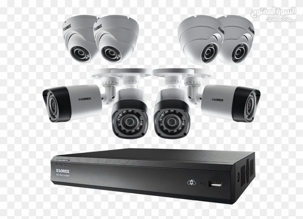 نظام كاميرات 2 ميجا بكسل 4 كاميرات مع كامل  اغراضهم جاهز للتركيب بسعر حرق   camera hikvision 2mega