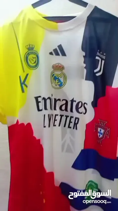تيشيرتات واطقم رياضية   ميسي ورونالدو   مبابي ريال مدريد  لامين يامال برشلونة   المنتخب الاردني