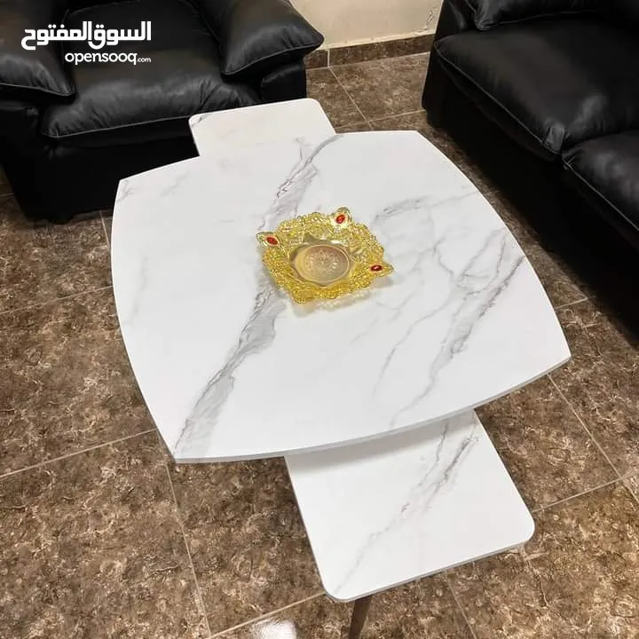طاولات وسط وسيرفس متوفره  بعدة أشكال متنوعه منها مدور ومستطيل ومربع واحجام مختلفه وعده قياسات