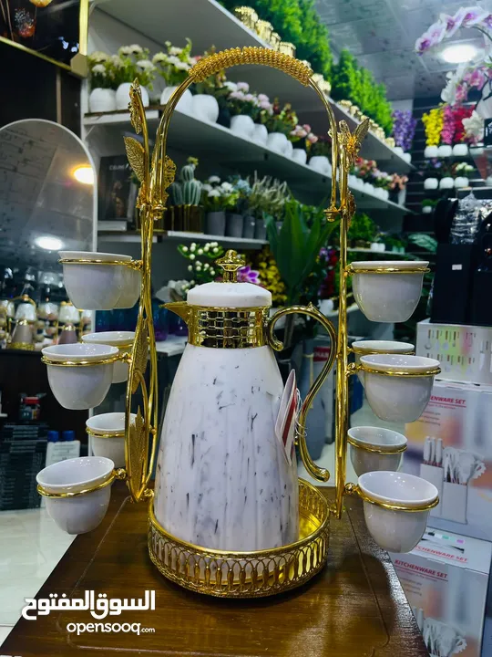طقم دلة +12 فنجان +حمالة
