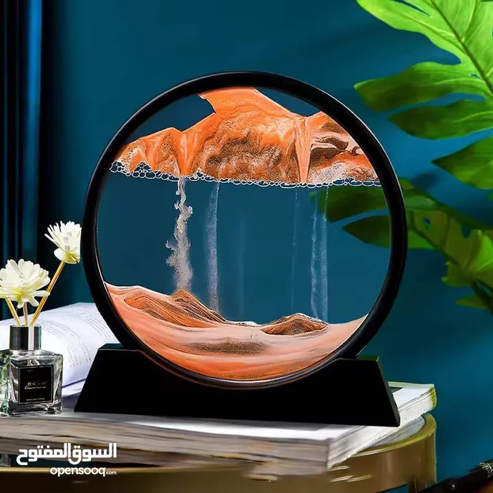 ساعة رملية مائية ثلاثية الأبعاد (3D) مصنوعة يدويًا بدقة وإتقان، لتمنحك مناظر طبيعية