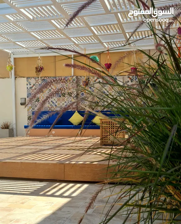Beautiful chalet in dead sea with colorful decoration with BBQ area to prepare your delicious foods.