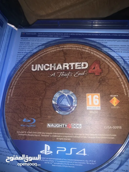 Uncharted 4& god of war للبيع