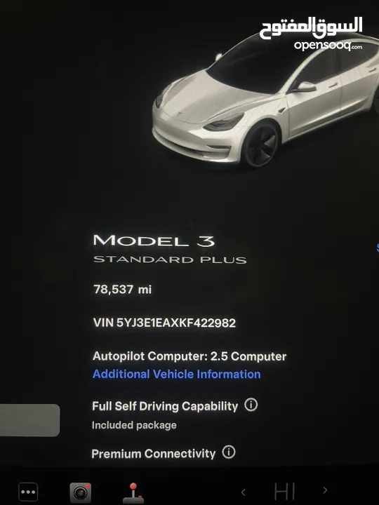 تسلا موديل 3 Model 3 Standard Plus 2019 فحص كامل ترخيص جديد سنة كاملة بسعر مميز