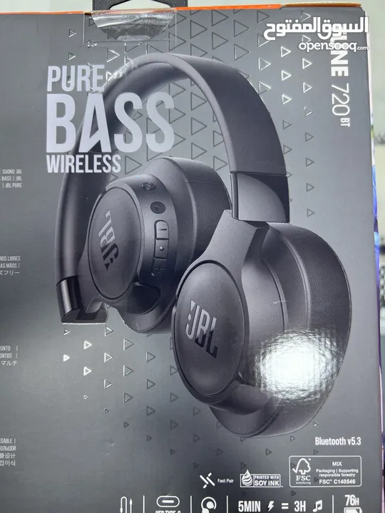 JBL TUNE 720 HEADSET (Pure Bass) سماعات جي بي إل جديدة تون 720  توصيل مجاني داخل عمان مناطق معينة