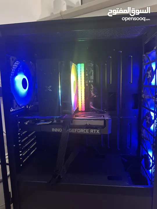Gaming PC  black with LED lights