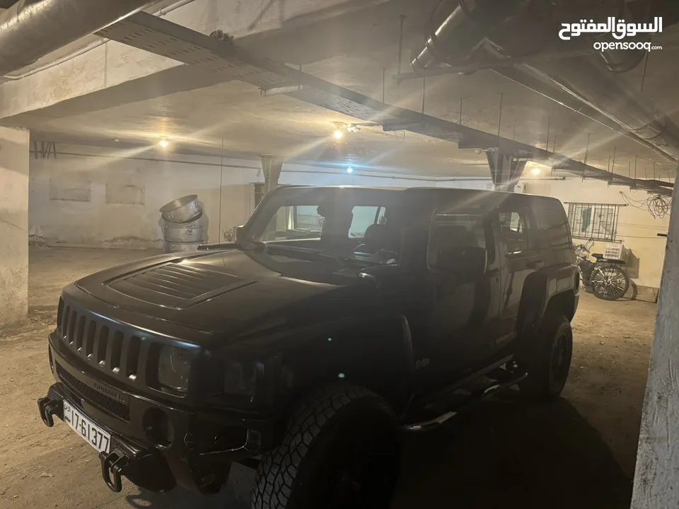سياره همر H3 لون اسود موديل 2008 فحص كامل  فل كامل  3700cc ترخيص وتنازل منخفض مقسطه عالبنك او كاش