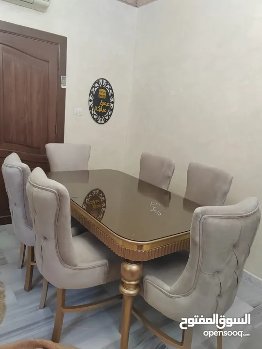 طاولات سفره فخمه مميزه مصنوعه من خشب زان والاتيه كفاله 3 سنوات