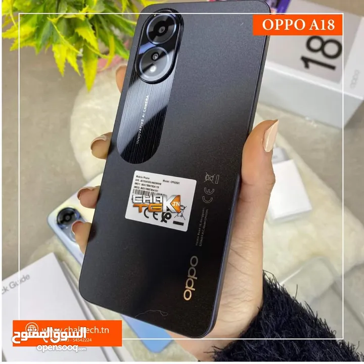 جهاز مستعمل ايام بالكرتونة oppo  A18 رام 8 جيجا 128 مكفول بالشركة متوفر توصيل