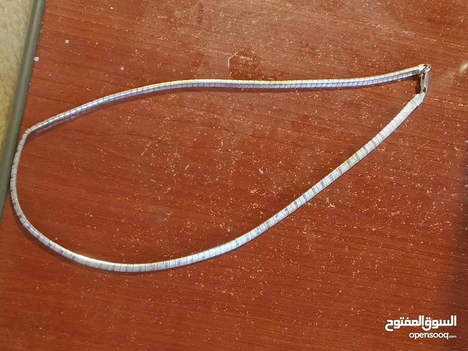 سلسال فضة ايطالي مختوم عريض 20 غرام
