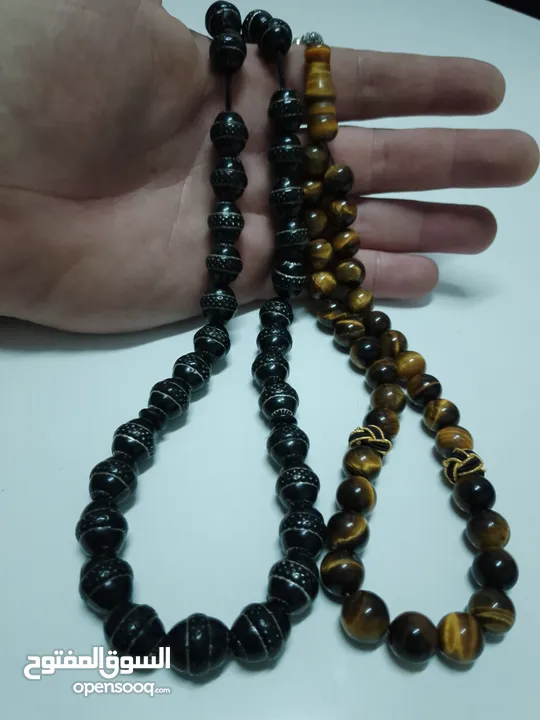 مسباح يسر حجازي انتيك مقفول دق فضة925 يسر الخاطر ومسبحة عين النمر