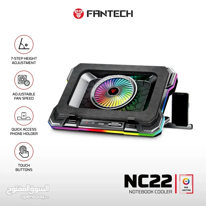 ستاند تبريد لابتوب FANTECH NC22 جديد من BLUE BELT