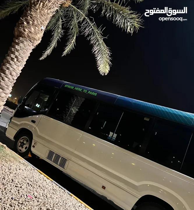 Rental Coaster Bus & Shuttle Services staff transport. كوستر حافلات لإيجاد