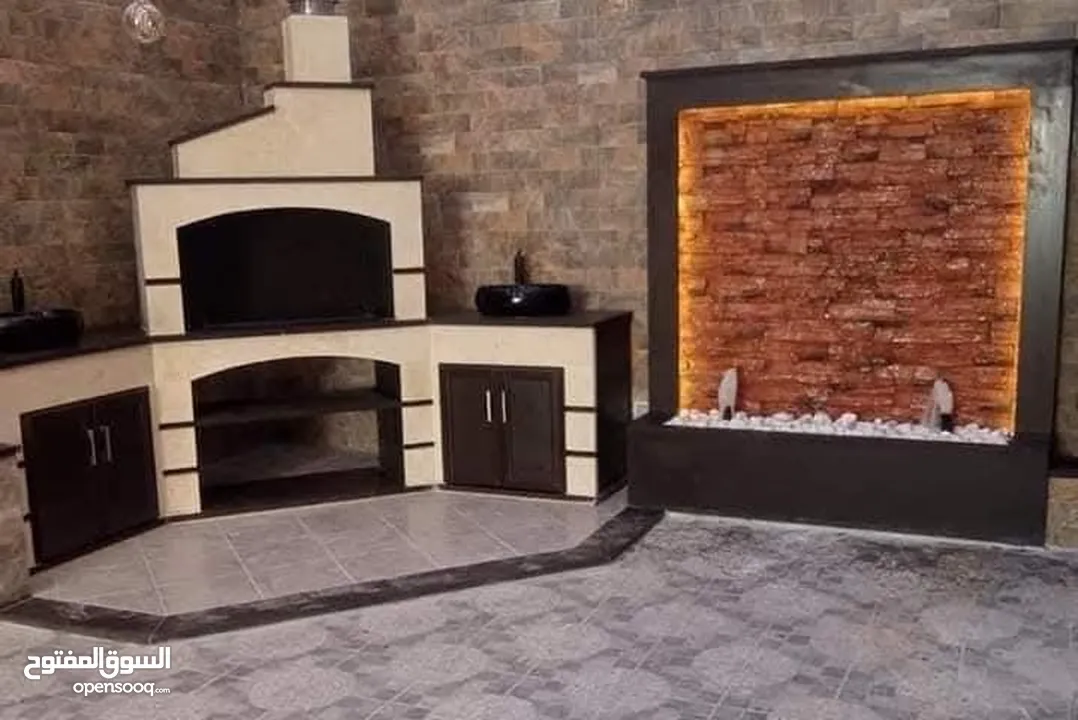 تصميم خارجي شلالات باربكيو