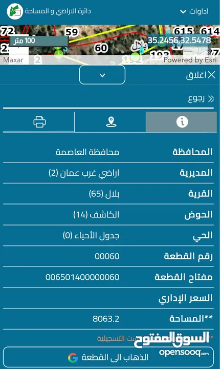 قطعة ارض مميزة للبيع في الكاشف/بلال - مساحة الارض 8113 متر مربع
