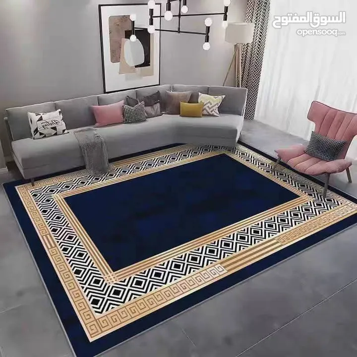 سجاد 3D مودرن مانع للانزلاق حجم كبير