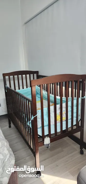 Juniors Baby cot with mattress and bumper for immediate sale