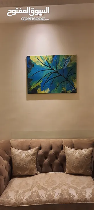 لوحه فنيه كانفاس مرسومه باليد
