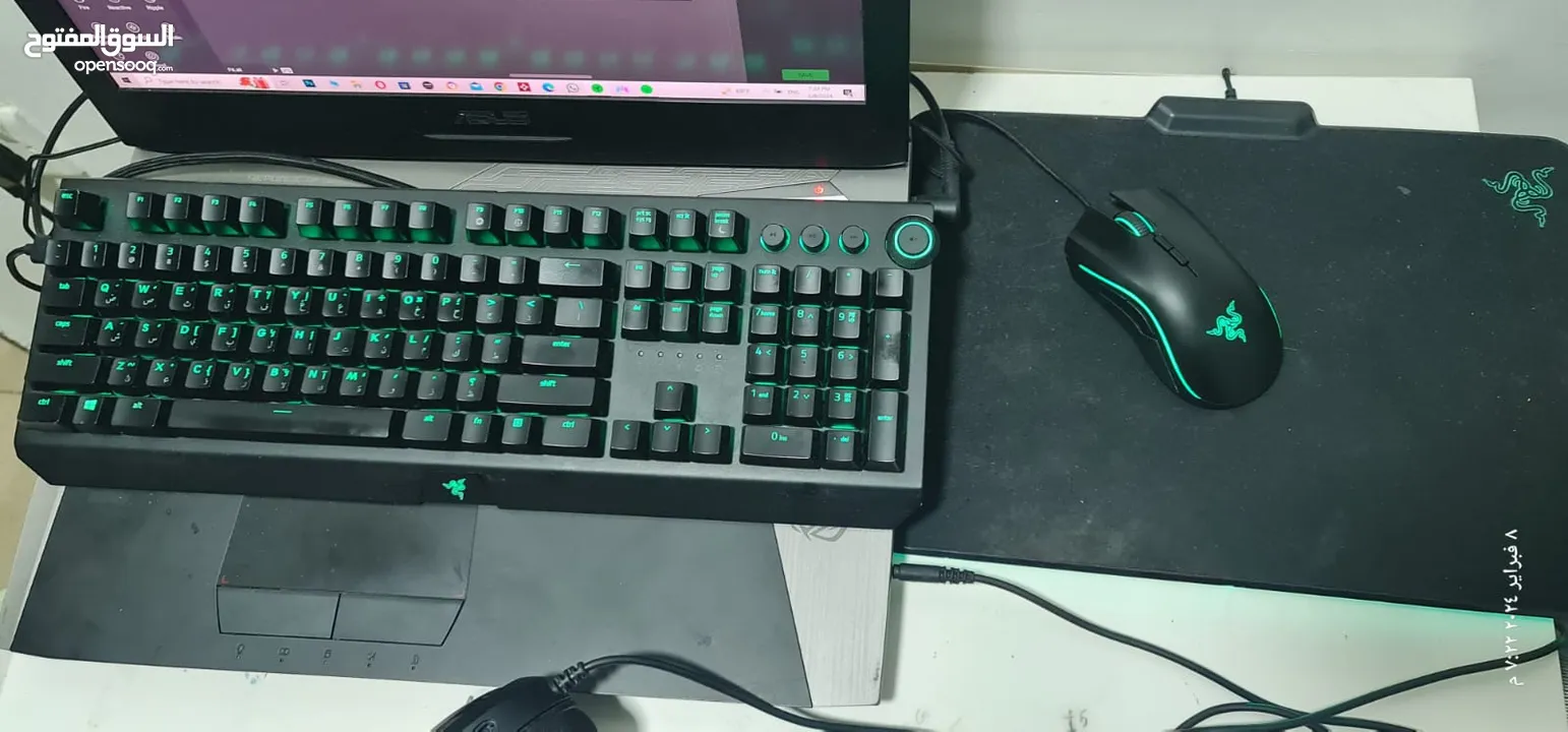 Keyboard Razer Blackwidow Elite + Mouse Mamba Elite + Mousemat Firefly