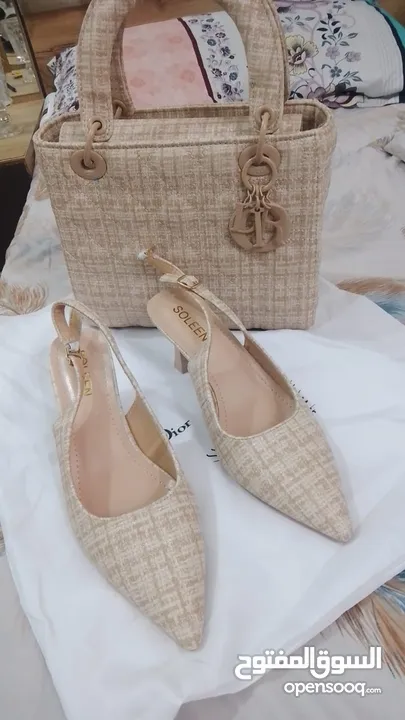 حذاء نسائي مع حقيبة...ماركة Dior