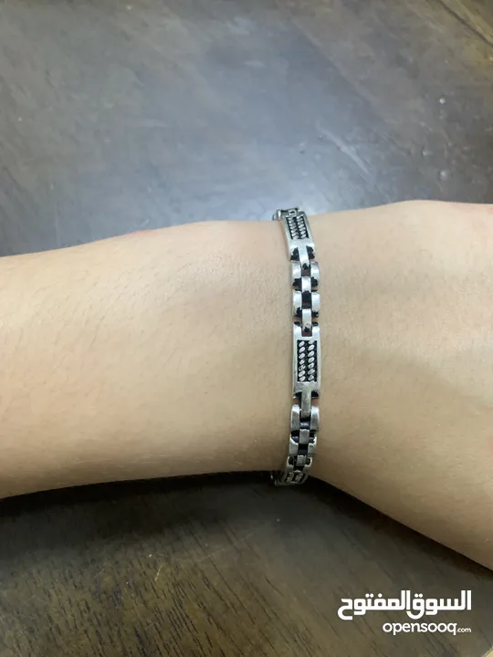 إسوارة روليكس فضة ‏Silver Rolex bracelet