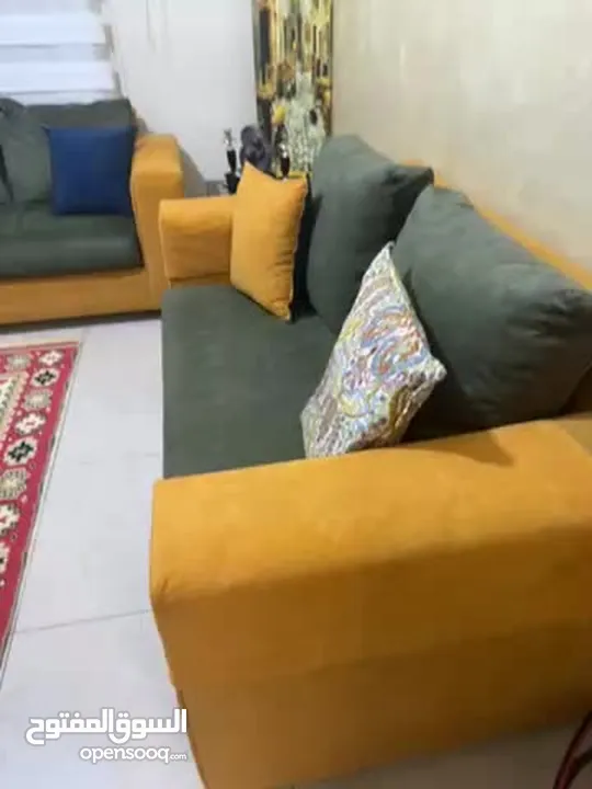 طقم كنب ثلاثي عصري -  مجوزتين / 1 ثلاثية
