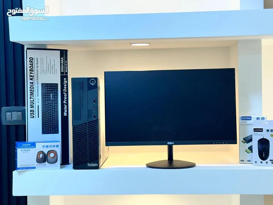 جهاز كمبيوتر مكتبي خارق للأداء العالي COER I7 RAM 16GB مع شاشات جديده 24 انش