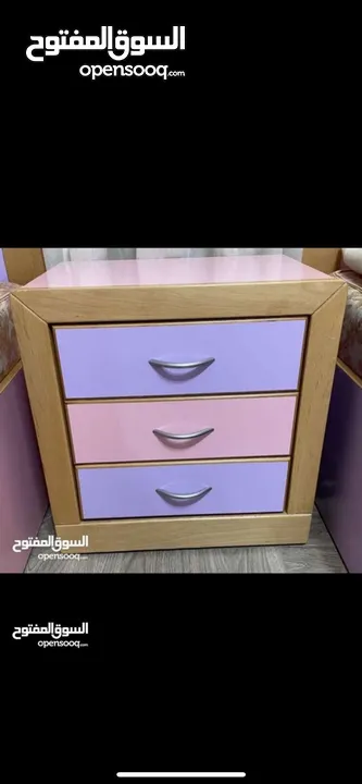 غرفة نوم بناتي خشب زان للبيع