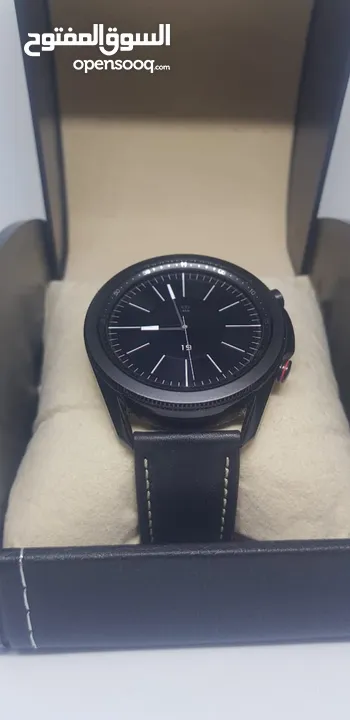 SMART WATCH SAMSUNG GALAXY WATCH 3 . SIZE 45 WITH BLACK LEATHER BAND