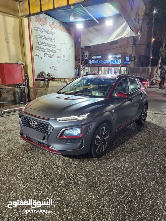 هيونداي كونا ايرون مان 2019 فل الفل  رمادي مطفي  20 ألف كم  - فحص ممتاز