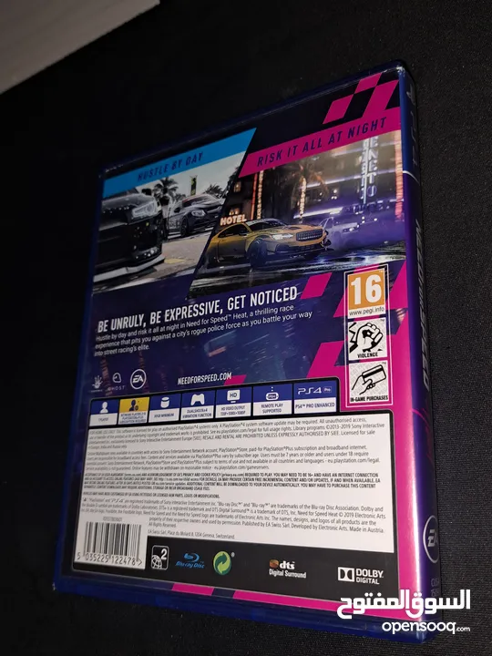 سيدي بلايستيشن 4 سيدي  جديد مستعمل 5 مرات فقط (لعبة نيد فور سبيد)170 شيكل فقط Need for Speed