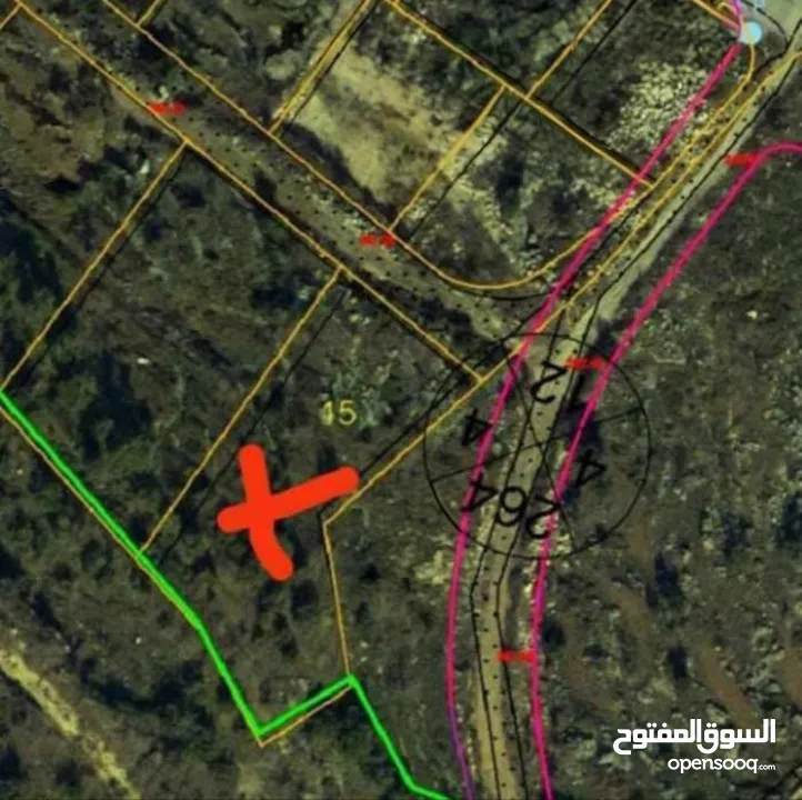 ارض للبيع في عنبتا منطقه الجبل الجنوبي تصنيف أ واصلها جميع الخدمات على شارع مزفت
