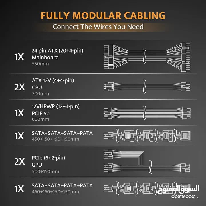 darkflash 750W Gold 80+ Fully Modular Power Supply