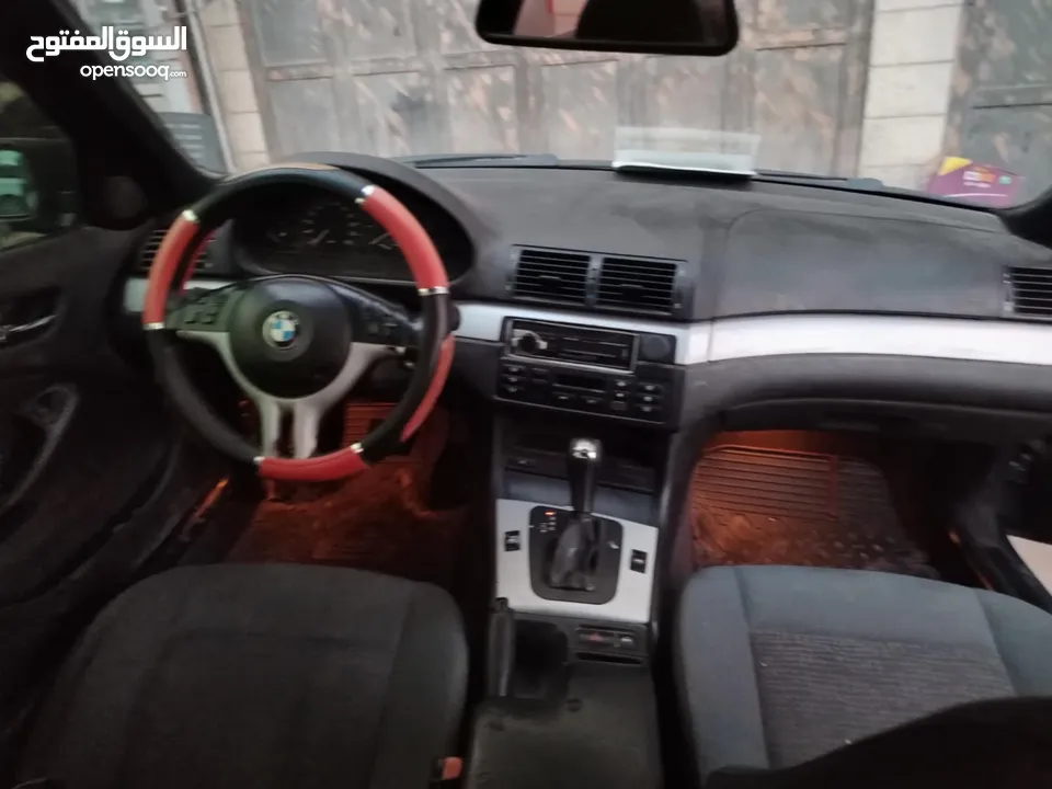 للبيع Bmw e46 2004  لون اخضر زيتي بجننن مع فتحة  دهان جديد السيارة كرتونة