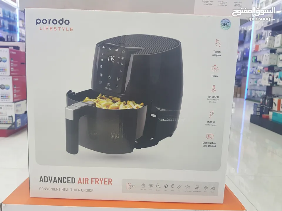 Porodo Advance air fryer touch display 5L