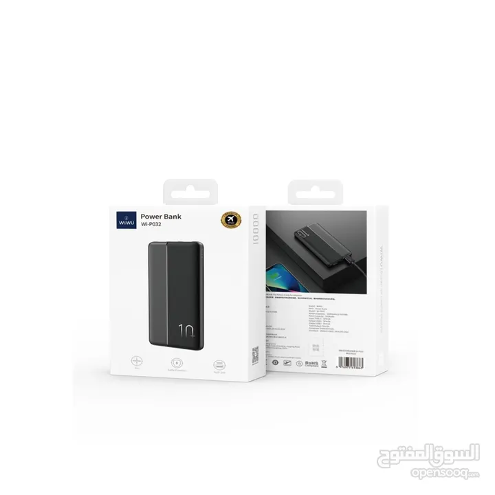 WIWU Power Bank 10000 mAh Dual USB  Type-C Output White -NEW -MEAGByte