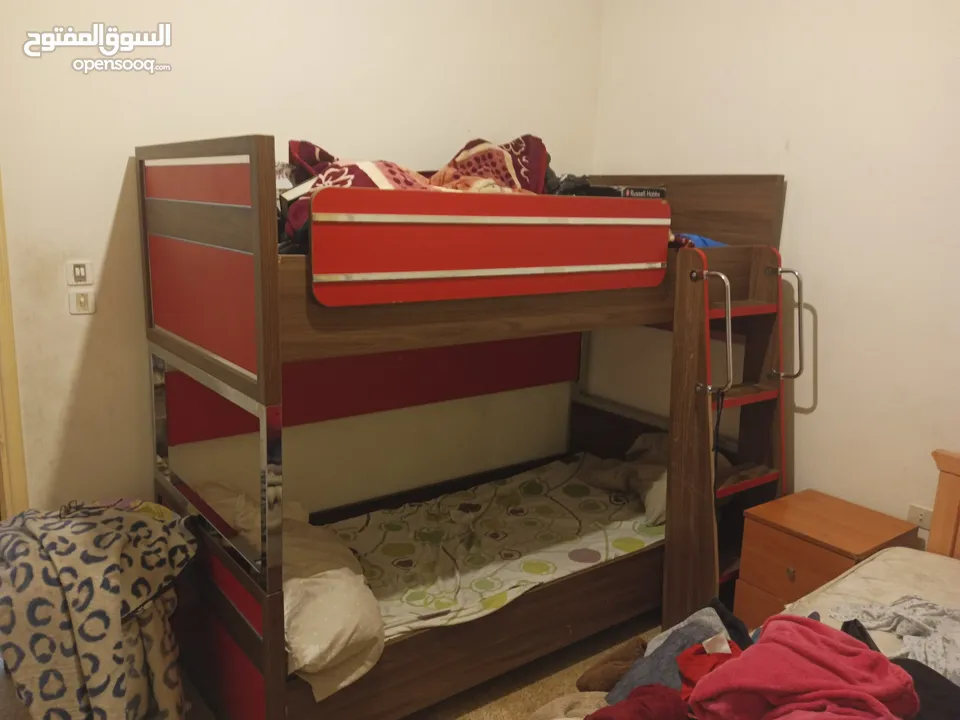 تخت طابقين مستعمل ولادي للبيع ممتاز بحالي جيدة بس 220 مع التوصيل