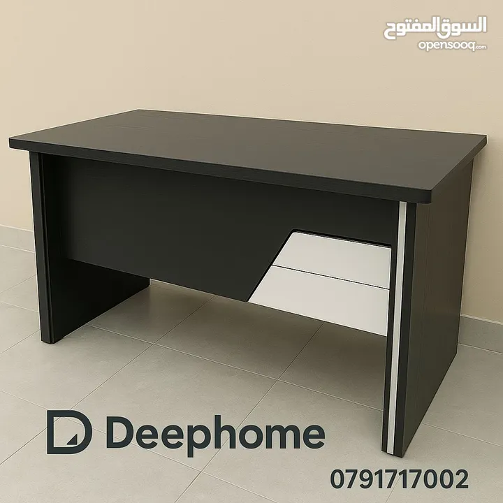 اختر مكتبك بعناية من تشكيلة Deep home الأنيقة، تصميم عملي، خامة فخمة، ومساحات تخزين تريح بالك! مكاتب