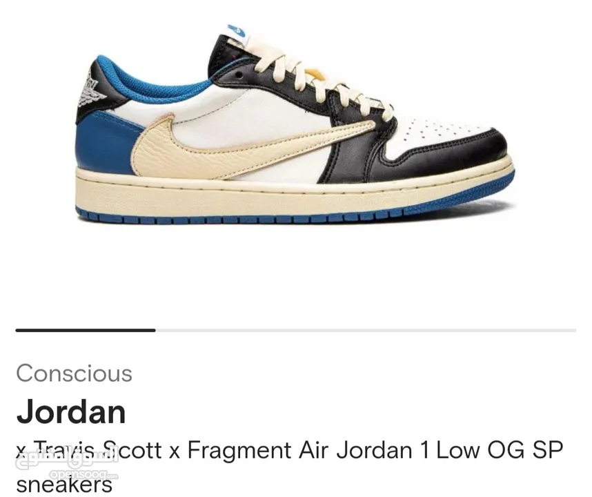 TRAVIS SCOTT × FRAGMENT AIR JORDAN 1 LOW OG SP SNEAKER