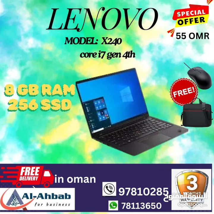 Lenovo latest Laptops in offer with free mouse & bag; free home delivery;with 3months warranty