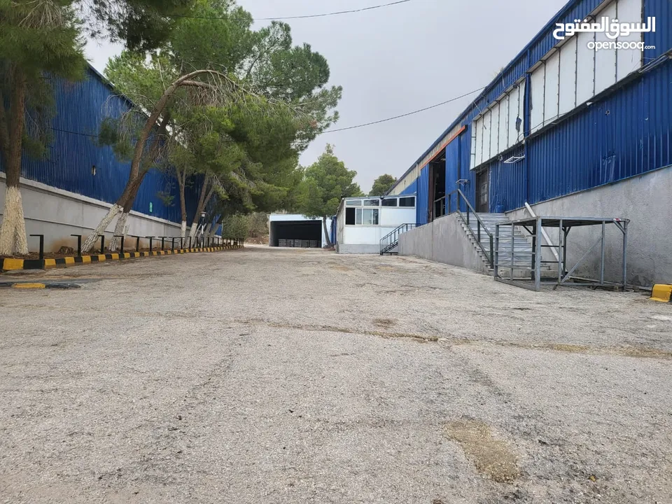 هنجر للإيجار صناعي عمان - عين الباشا مساحات من 400م2 الى 4700م2 صناعات خفيفه ومتوسطة هناجر ومستودعات