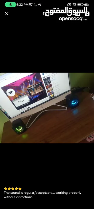 Gaming speakers with rgb lightning and good sound system with bass