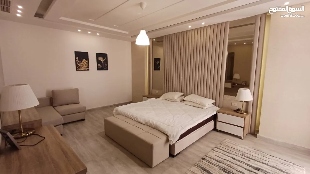 شقة فاخرة جدا في - عبدون - مساحة 150 متر غرفتين ماستر و فرش فاخر (6615)