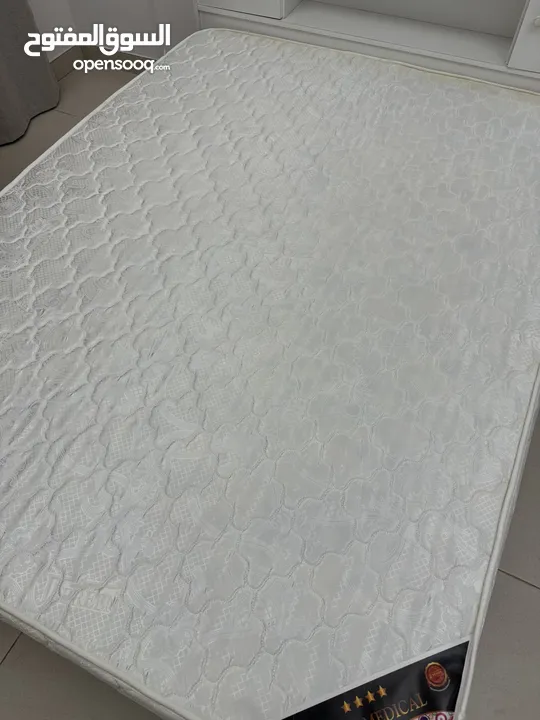 Queen size bed with medical mattress
