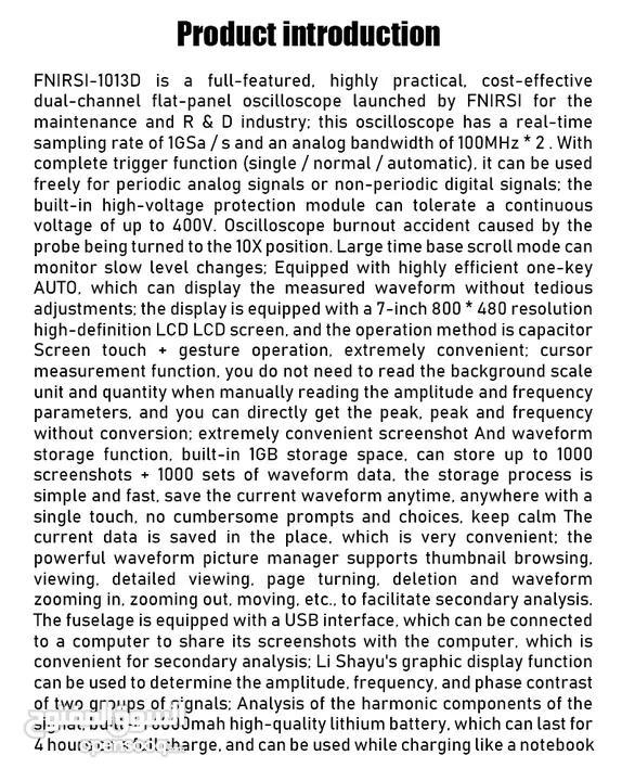 FNIRSI Tablet Oscilloscope