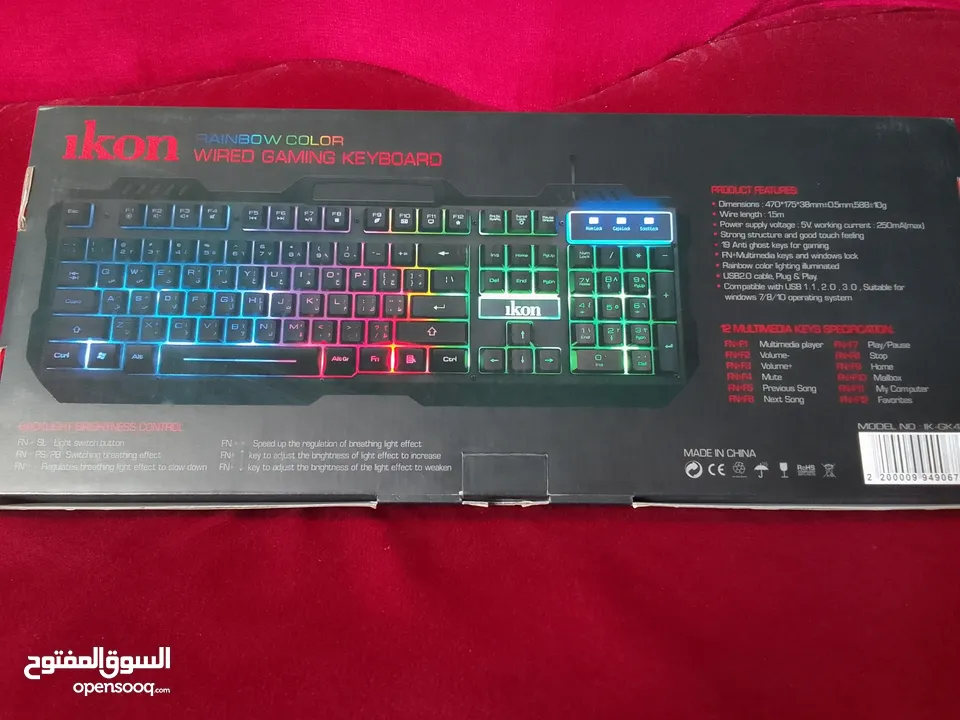 (BRAND NEW)RGB LED keyboard كيبورد جديد