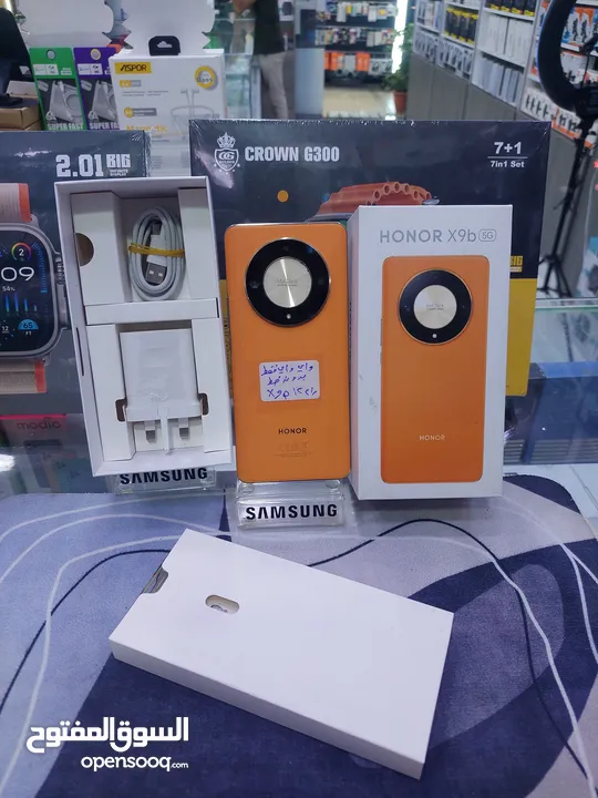 جهاز نظيف جدا Honar x9B بدون خط وايفاي فقط 256g 24ram مع أغراضه الأصلية