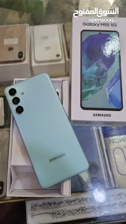 مستعمل ايام Samsung M55 5G رام 16 جيجا 256 أغراضة والكرتونه الأصلية متوفر توصيل